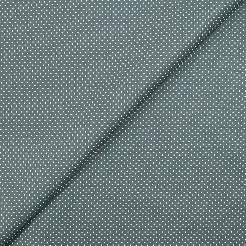Coton imprimé pois 1mm fond gris bleuté