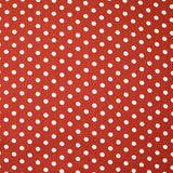 Coton imprimé pois 6mm brique