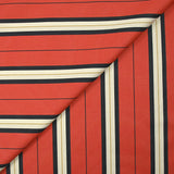 Coton imprimé rayé Simon fond rouge