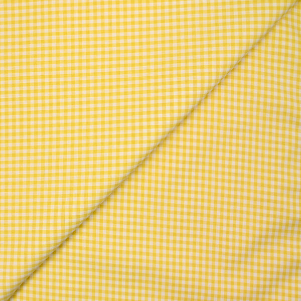 Coton imprimé vichy 3mm jaune
