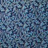 Coton indien imprimé Dehradun bleu fond marine