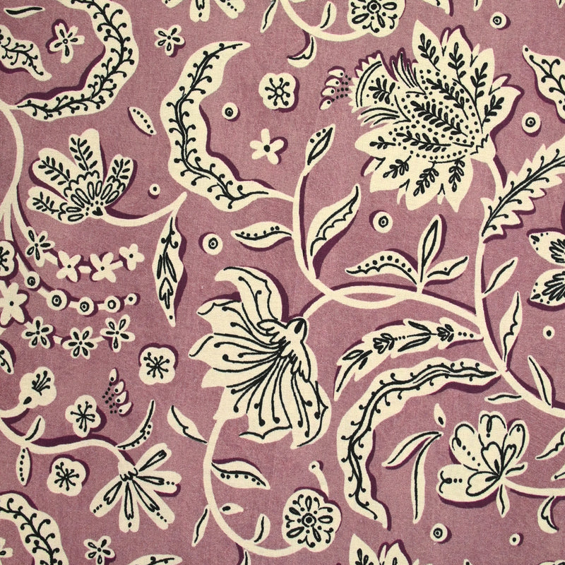 Coton indien imprimé Miraz violet