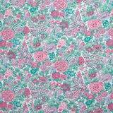 Coton liberty ® Elysian day rose et menthe au mètre
