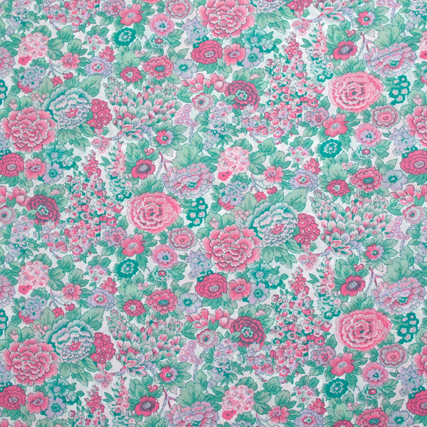 Coton liberty ® Elysian day rose et menthe au mètre