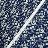 Cotton Liberty ® striped metal Capel navy per meter