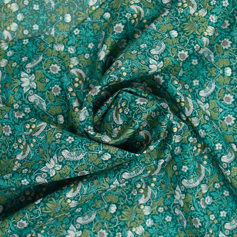 Cotton Liberty ® Struwberry green metal per meter