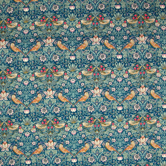 Coton liberty ® Strawberry Thief bleu au mètre