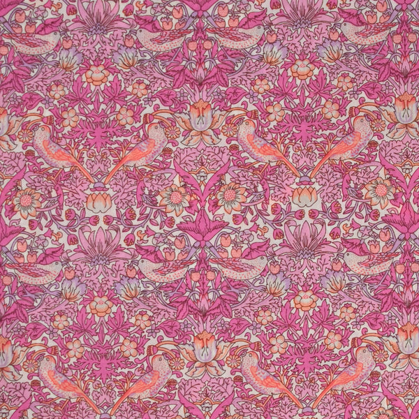 Coton liberty ® Strawberry rose au mètre