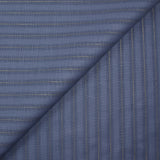 Coton lin rayé Lurex doré fond bleu barbeau