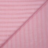 Coton lin rayé Lurex doré fond rose layette
