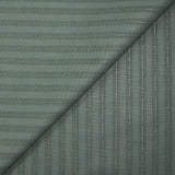 Coton lin rayé Lurex doré fond vert jade foncé