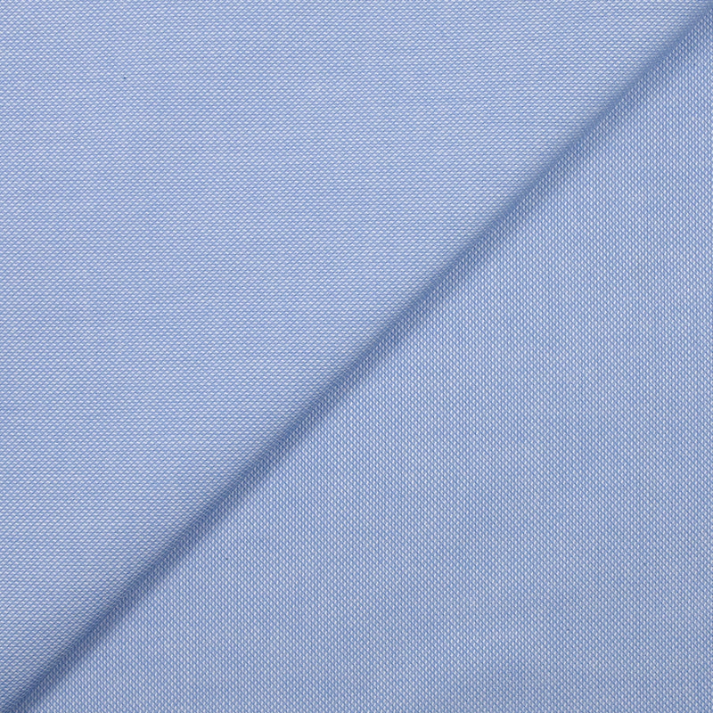 Coton oxford blanc et bleu ciel