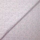 Coton pailleté fin liaison de mains rose et bleu fond blanc