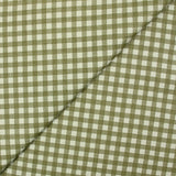 Coton tissé-teint à carreaux vert