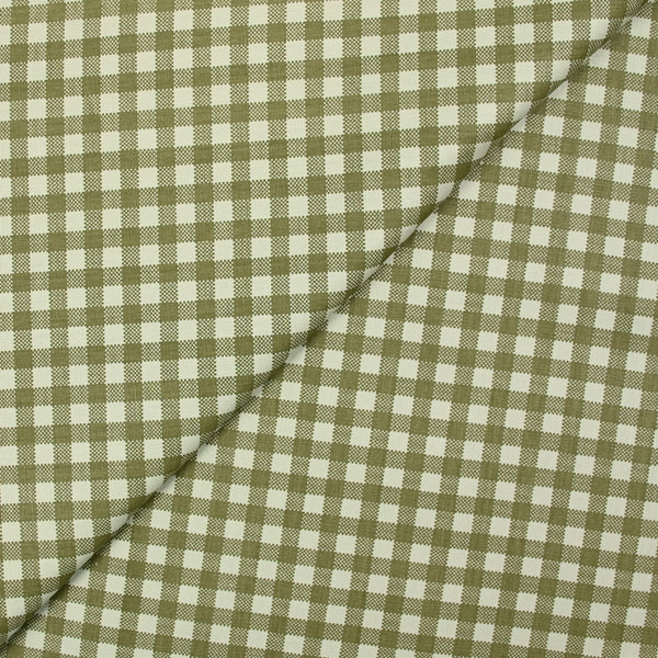 Coton tissé-teint à carreaux vert
