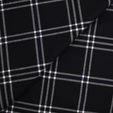 coton tissé-teint carreaux écossais blanc fond marine
