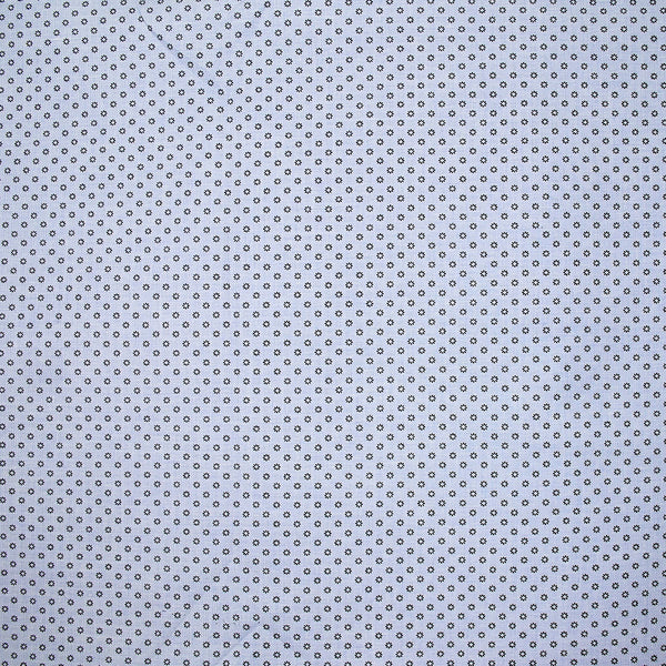 Coton tissé teint imprimé soleil noir fond bleu