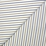 Coton tissé-teint rayé 10mm camel et bleu