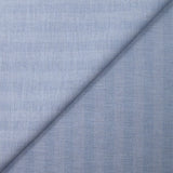 Coton tissé teint rayé chevrons bleu ciel chiné