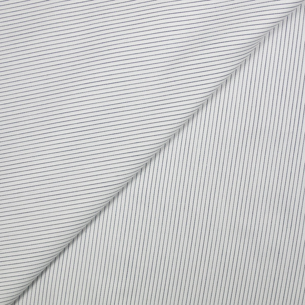 Coton tissé-teint rayé couture marine fond blanc