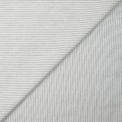 Coton tissé-teint rayé Mario noir et gris fond blanc