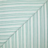 Coton tissé-teint rayé vert fond blanc