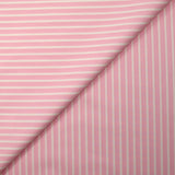 Coton tissé-teint Rudy rayé blanc fond rose layette
