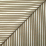 Coton tissé-teint Rudy rayé blanc fond taupe
