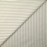 Coton tissé-teint Rudy rayé taupe fond blanc
