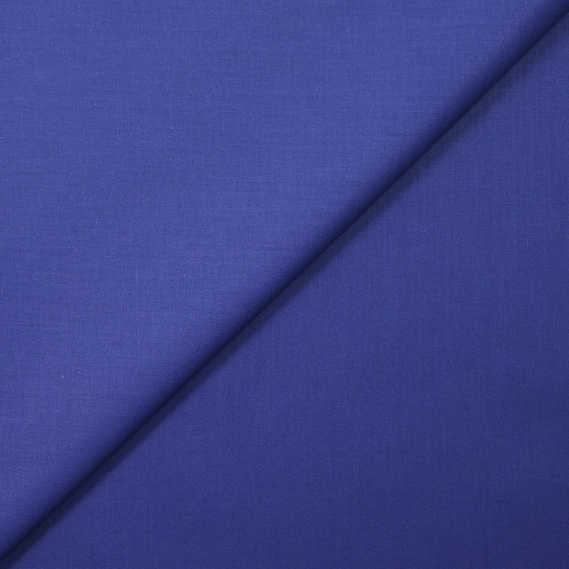 Coton uni fin bleu roi