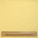 Coton Vichy 2 mm jaune et blanc