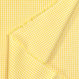 Coton Vichy 2 mm jaune et blanc