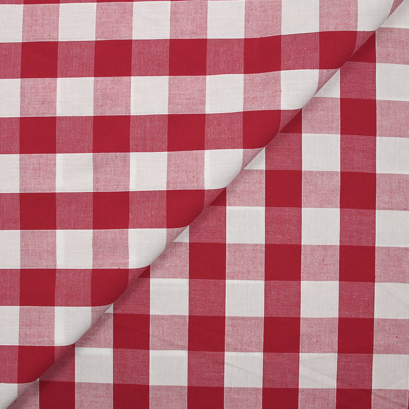 Coton Vichy 25mm rouge