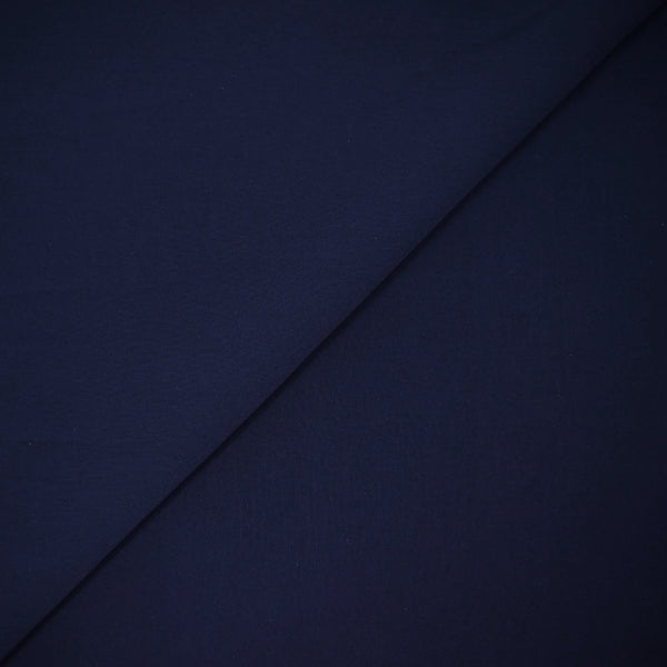 Crêpe de polyester fin bleu marine