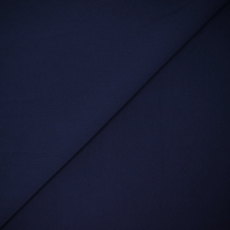 Crêpe de polyester fin bleu marine