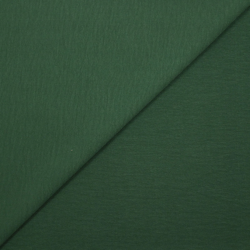 Crêpe fluide effet froissé vert foncé