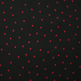 Crêpe georgette viscose imprimé rectangle rouge fond noir