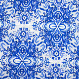 Crêpe imprimé Portugal bleu roi