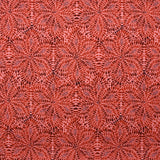 Crêpe lourd imprimé rosace d'automne fond rose fluo