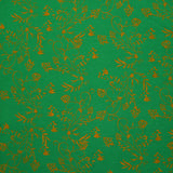 Crêpe polyviscose imprimé Carolina fond vert