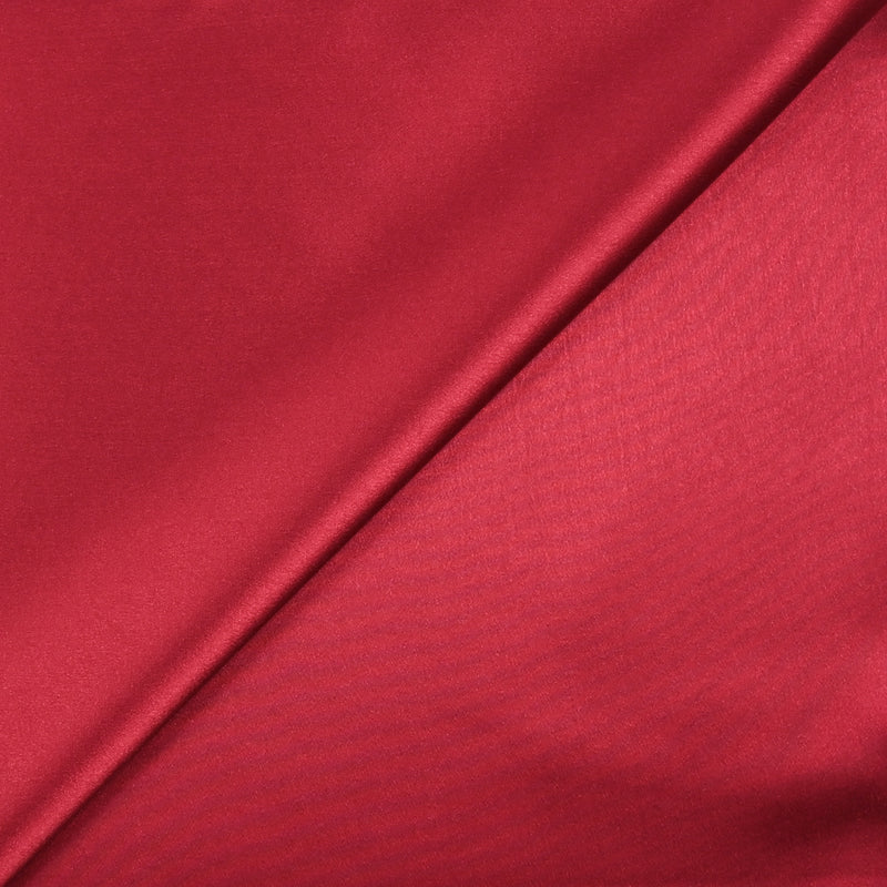 Crêpe satin de polyester rouge cerise