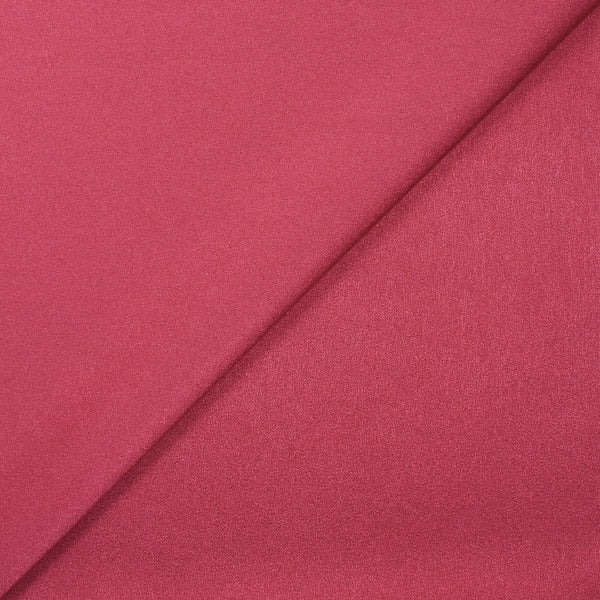Crêpe satin effet lavé rouge framboise