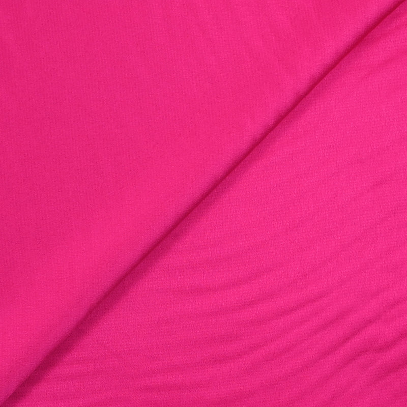 Crêpe satin de polyester uni rose barbie