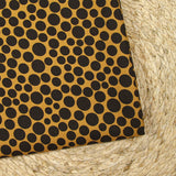 Crêpe viscose et soie imprimé pois fond ocre