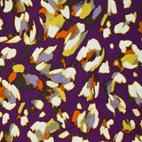 Crêpe viscose imprimé peinture fond violet