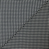 Crêpe viscose imprimée graphique noir fond écru
