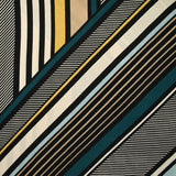 Crêpe viscose léger imprimé horizon et diagonale fond écru