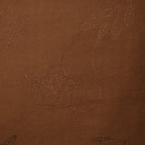 Crêpe viscose Lily brodé feuillage marron noisette