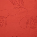 Crêpe viscose Lily brodé feuillage rouge