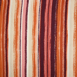 Crêpe viscose rayures trait de craie rouge et orange